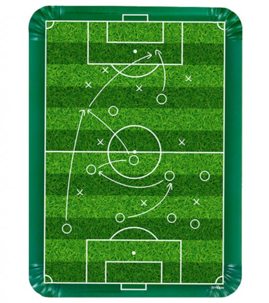 Tablett aus Pappe "Fußballfeld" - 25 x 34 cm - 2 Stück