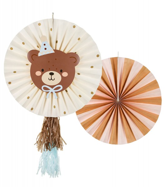 Rosetten-Set "Teddy" - 30-35 cm - 2-teilig