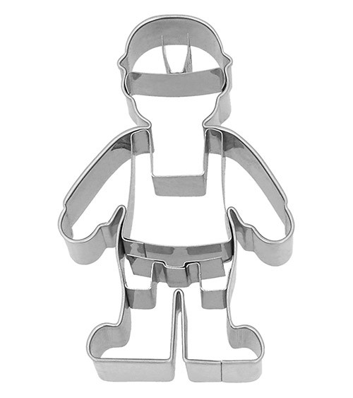 Ausstechform mit Innenprägung "Bauarbeiter" - 8 cm