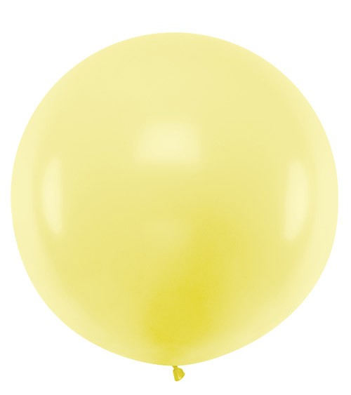 Riesiger Rundballon - pastell gelb - 1 m