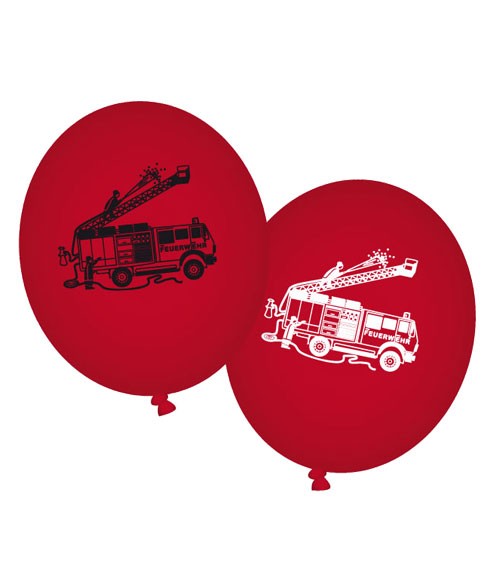 Ballons "Feuerwehreinsatz" - 8 Stück