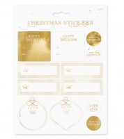 Sticker-Set "Christmas" - gold - 12 Stück