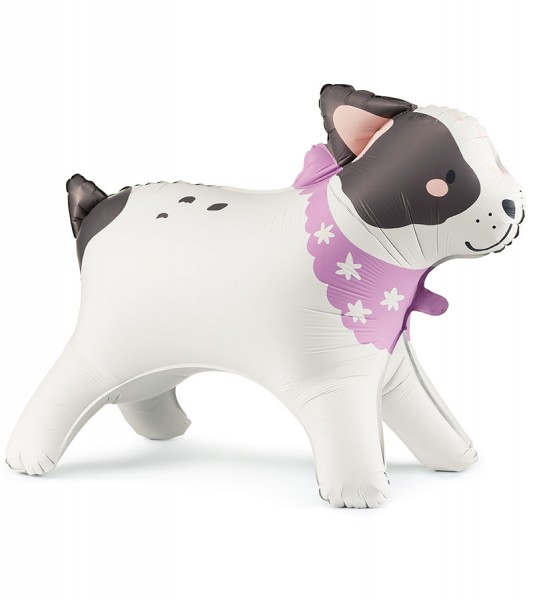 Stehender Folienballon "Bulldogge" - 75 x 57 cm