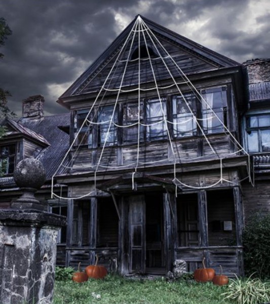 Riesiges Spinnennetz aus Polyester - weiß - 500 cm