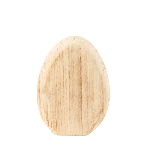 Holz-Ei zum Aufstellen - 11 x 15 x 3 cm