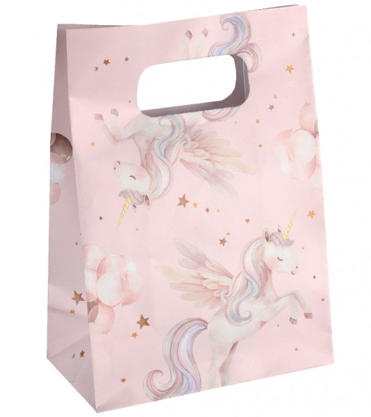 Mitgebseltüten aus Papier "Zauber Einhorn" - 6 Stück