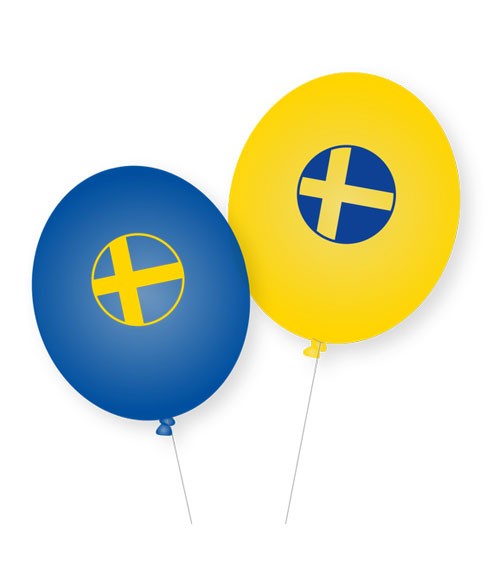 Luftballons "Schweden" - 8 Stück