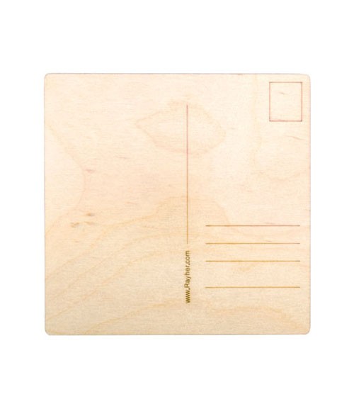 Holz-Postkarten - 2 Stück