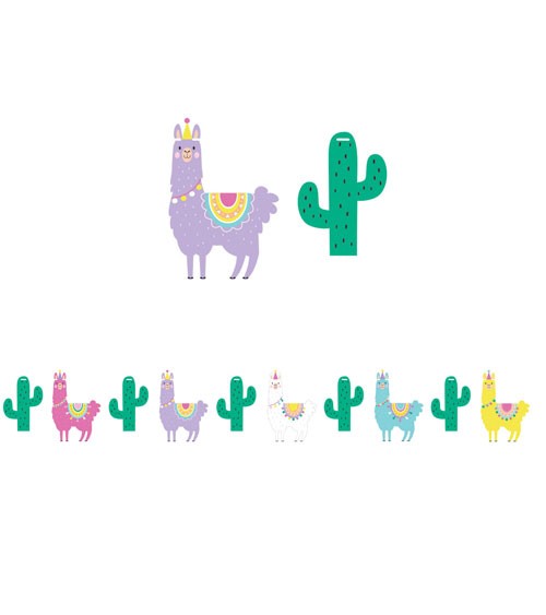 Motivgirlande "Lama Party" - 1,82 m