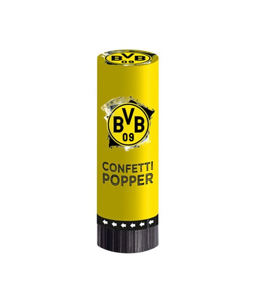 Konfetti-Kanone "BVB Dortmund" - 15 cm - 2 Stück