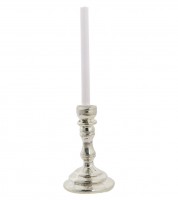 Kerzenhalter - silber - 1 x 4 cm - 2 Stück