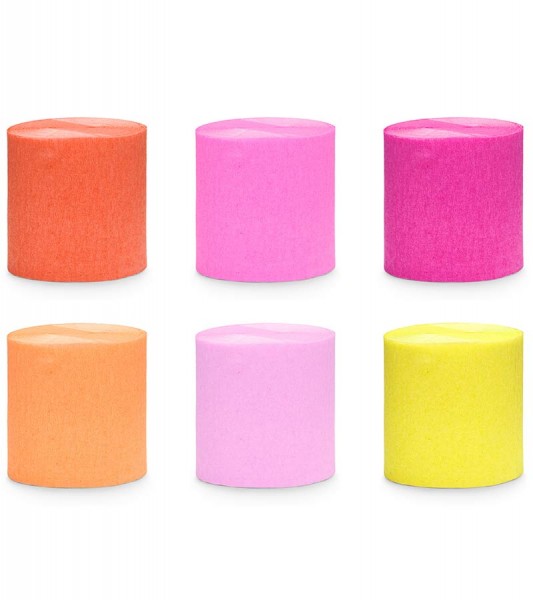 Kreppband-Set - Farbmix Summer - 10 m - 6-teilig