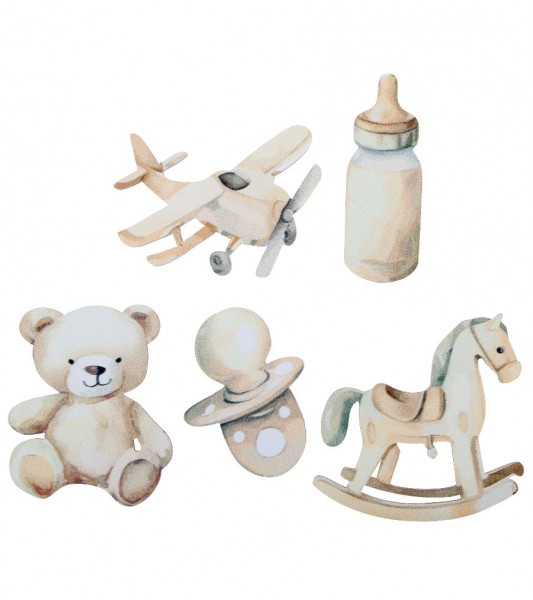 Streudeko aus Papier "Little Teddy" - 25 Stück