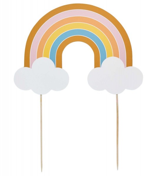 Cake-Topper aus Papier "Regenbogen"
