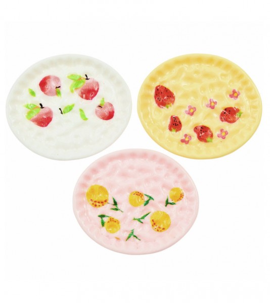 Miniatur Geschirr - bemalt - 3-teilig