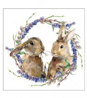 Servietten "Rabbit Wreath" - 20 Stück