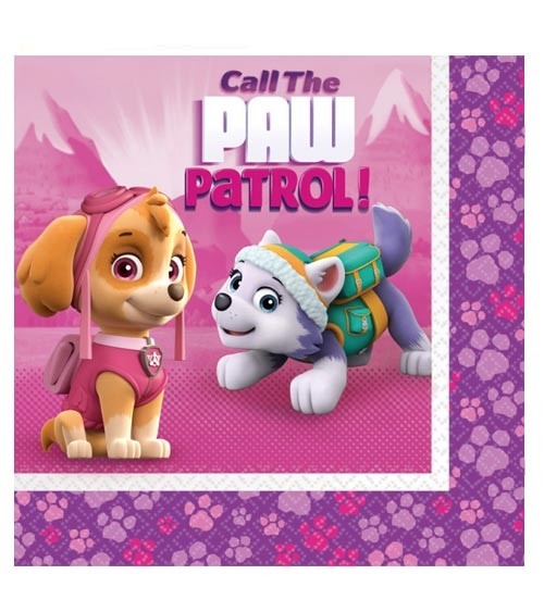 Servietten "Paw Patrol Pink" - 20 Stück