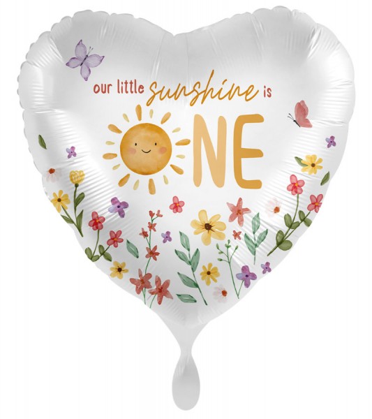 Herz-Folienballon "Our little Sunshine is ONE"