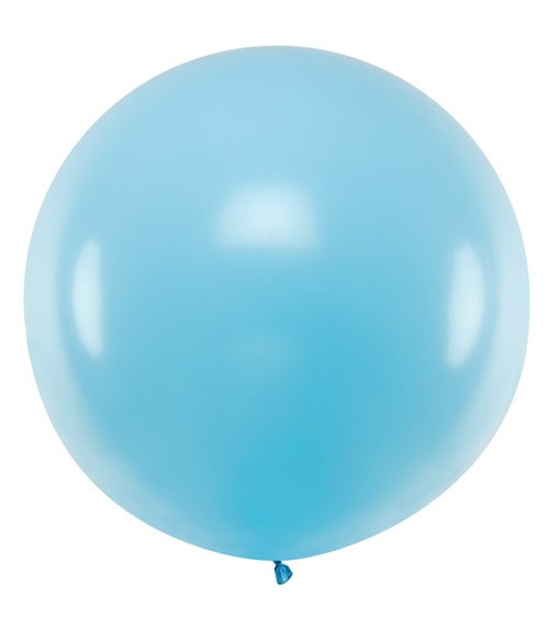 Riesiger Rundballon - pastell hellblau - 1 m