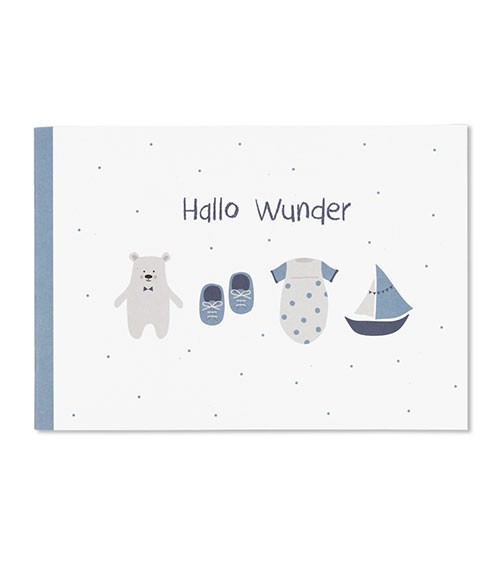 Erinnerungs-Album "Hallo Wunder" - puderblau - 20 Seiten