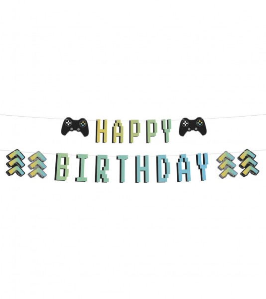 Happy Birthday Girlande "Next Level" - 2 m
