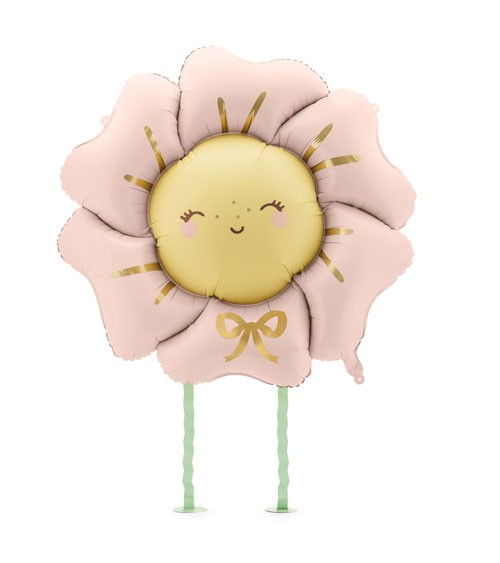 Walking-Folienballon "Blume" - blush pink - 104 x 104 cm