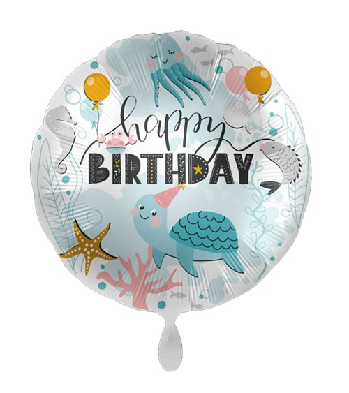 Folienballon "Unter Wasser" - Happy Birthday