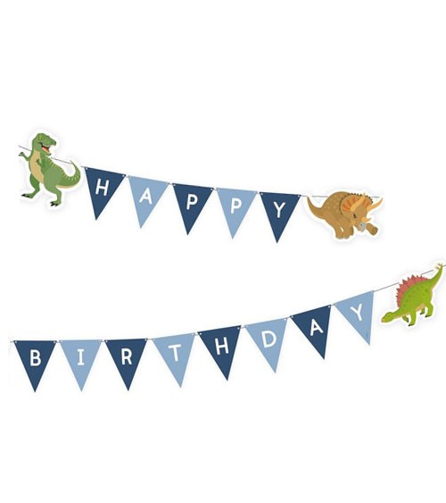 Wimpelkette "Happy Dinosaur" - 1,8 m