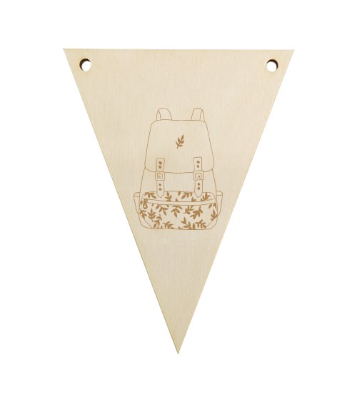 Dein Dreieck-Wimpel mit graviertem Schulmotiv - 11 x 14,5 cm