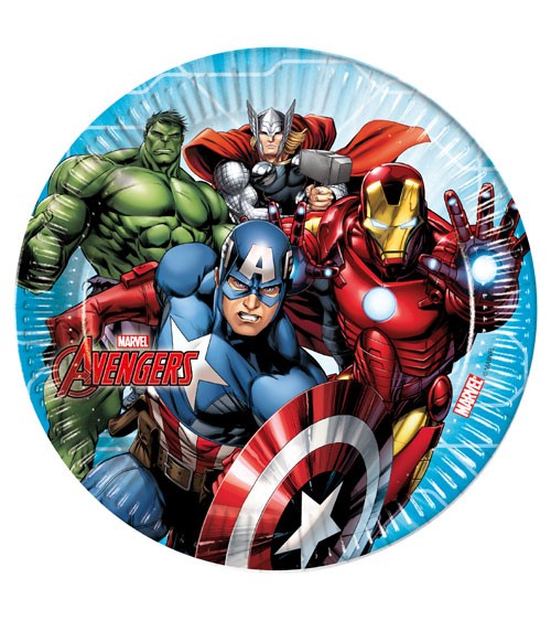 Pappteller "Mighty Avengers" - 8 Stück