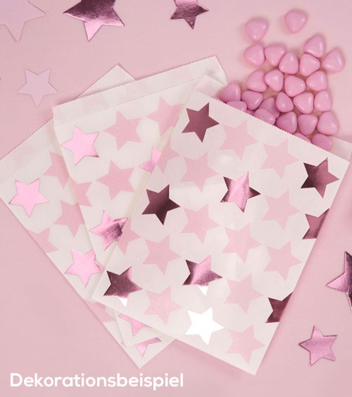 Süßigkeiten-Tüten "Little Star Pink" - 25 Stück