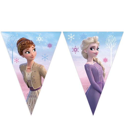 Wimpelgirlande aus Papier "Frozen 2 - Wind Spirit" - 2,3 m