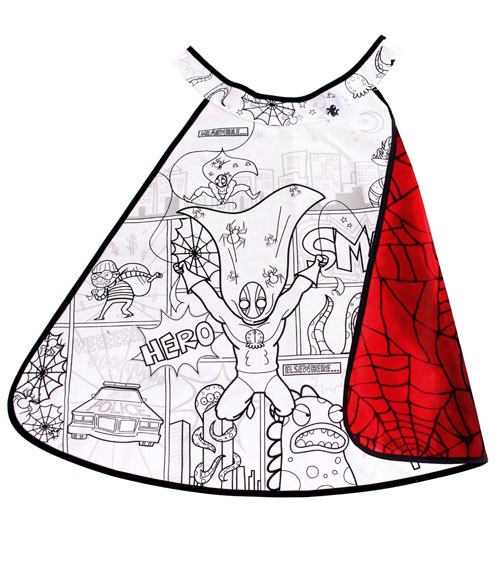 Colour Me Spider-Superheld-Cape - 4-6 Jahre