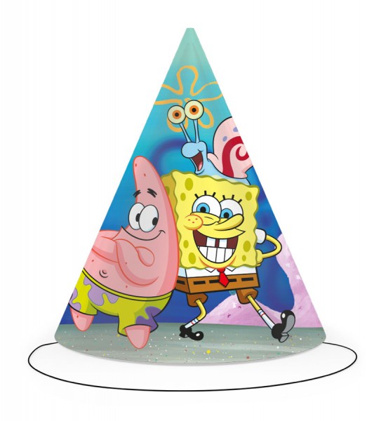 Partyhüte "SpongeBob" - 6 Stück