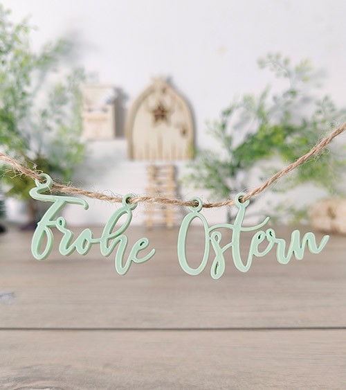 DIY Mini-Schriftzuggirlande "Frohe Ostern" - Acryl