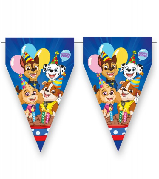 Wimpelgirlande aus Papier "Paw Patrol Party" - 3 m