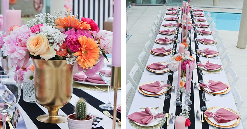 Dekorier deine lange Dinnertafel mit Tischläufer und Blumen (c) Voth Immobilien Dekorier deine lange Dinnertafel mit Tischläufer und Blumen (c) Voth Immobilien