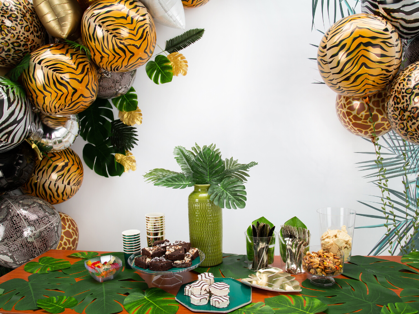 Jungle Geburtstagsflair mit stylischen Animal-Print-Ballons