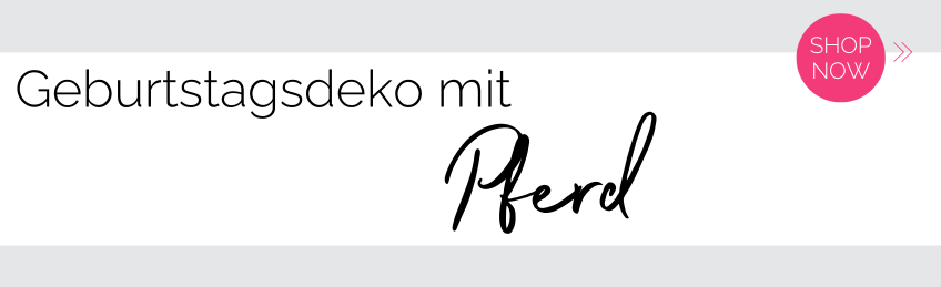 Geburtstagsdekoration mit dem Motto Pferd und Reiten