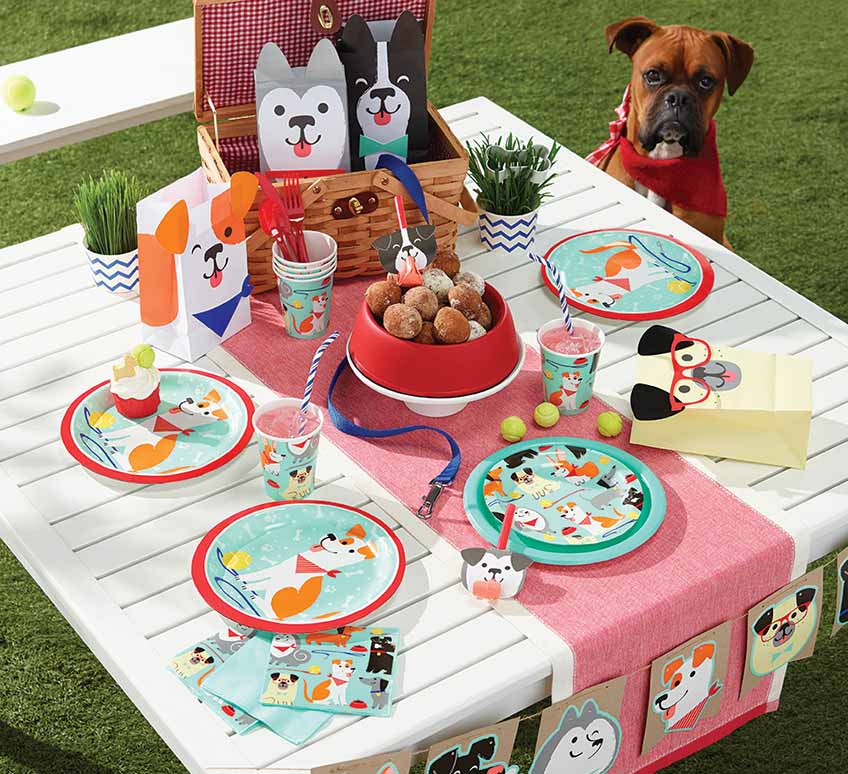 Die Hundeparty kann kommen - Deko für den Kindergeburtstag mit Hundemotiv Die Hundeparty kann kommen - Deko für den Kindergeburtstag mit Hundemotiv