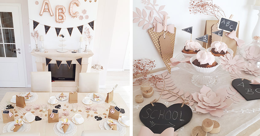 Kombinier zum Schulanfang für Mädchen rosa Deko mit dem Kraft-Look (c) lxoxndxoxn Kombinier zum Schulanfang für Mädchen rosa Deko mit dem Kraft-Look (c) lxoxndxoxn