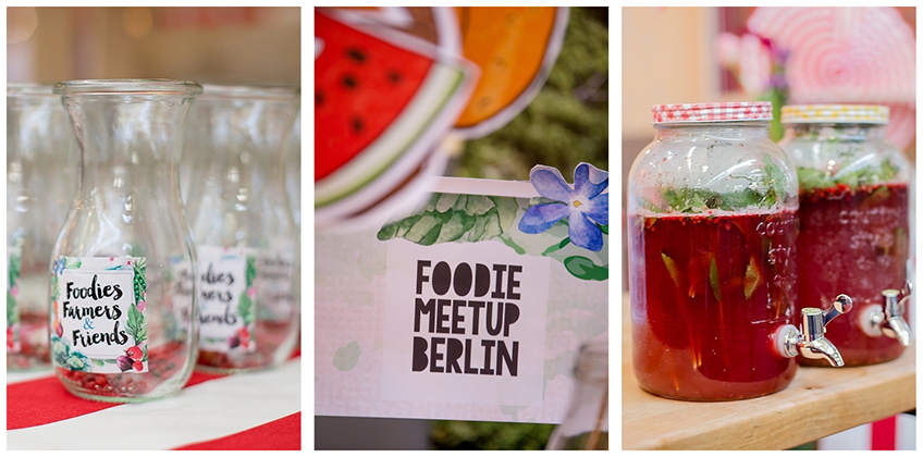 Tolle Getränke und schöne Gefäße auf dem Foodie Meetup Berlin