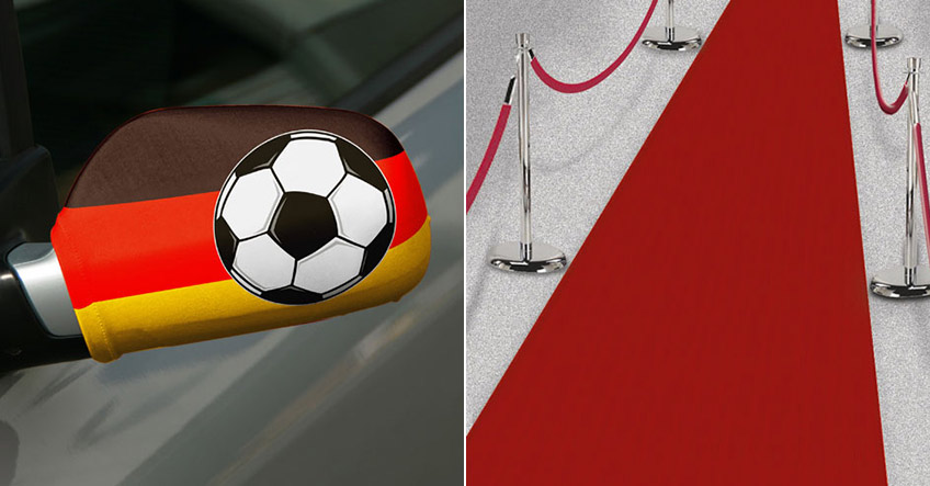 Fußballparty-Flair schon bei der Ankunft erschaffst du mit coolen Accessoires Fußballparty-Flair schon bei der Ankunft erschaffst du mit coolen Accessoires