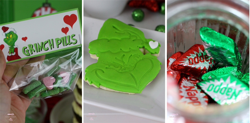 Was wäre ein grinchiger Partytisch ohne giftig-grüne Fondant-Kekse mit Gri(nch)masse Was wäre ein grinchiger Partytisch ohne giftig-grüne Fondant-Kekse mit Gri(nch)masse