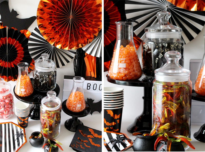 Besondere Details in der Halloween Candy Bar verzaubern eure Gäste Besondere Details in der Halloween Candy Bar verzaubern eure Gäste