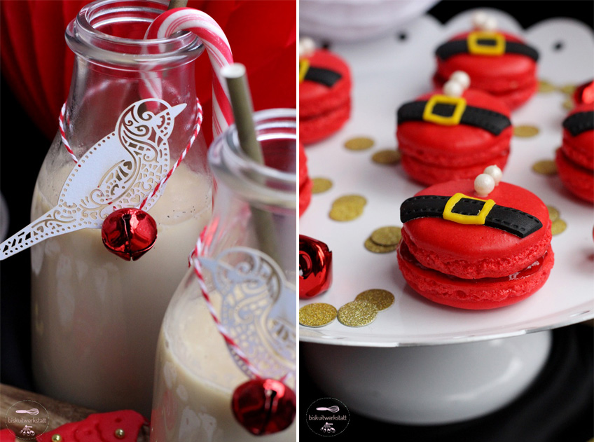 Gemütlichkeitsfaktor 10: mit der leckeren Winter-Mandelmilch und den süßen Nikolaus-Macarons Gemütlichkeitsfaktor 10: mit der leckeren Winter-Mandelmilch und den süßen Nikolaus-Macarons