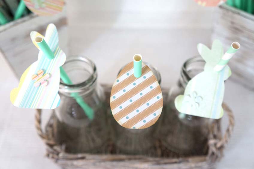 Schnell gebastelt und vielseitig verwendbar - Strohhalm-Anhänger mit Ostermotiven Schnell gebastelt und vielseitig verwendbar - Strohhalm-Anhänger mit Ostermotiven