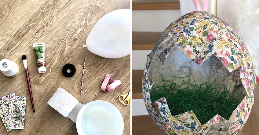 DIY Osterei leichtgemacht mit Luftballon, Klopapier, Wasser & Oster-Servietten DIY Osterei leichtgemacht mit Luftballon, Klopapier, Wasser & Oster-Servietten