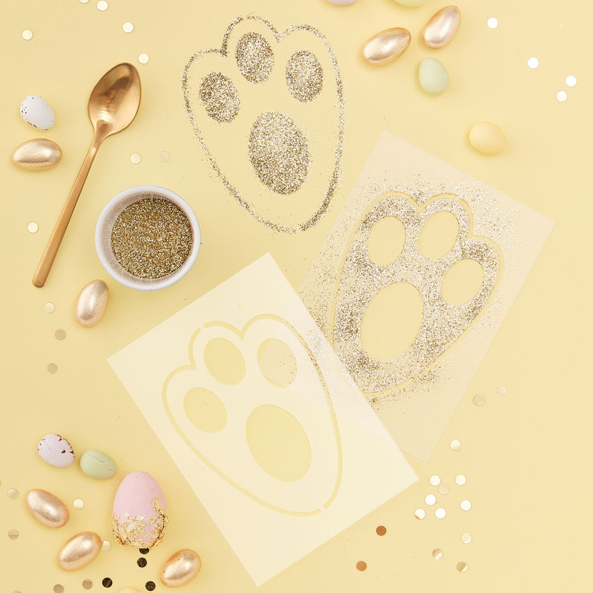 Streue kreative goldene Hasenspuren aus Streue kreative goldene Hasenspuren aus