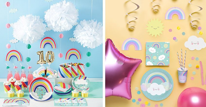 Deko mit Himmels-Motiven ergänzen deine Regenbogen-Party perfekt Deko mit Himmels-Motiven ergänzen deine Regenbogen-Party perfekt